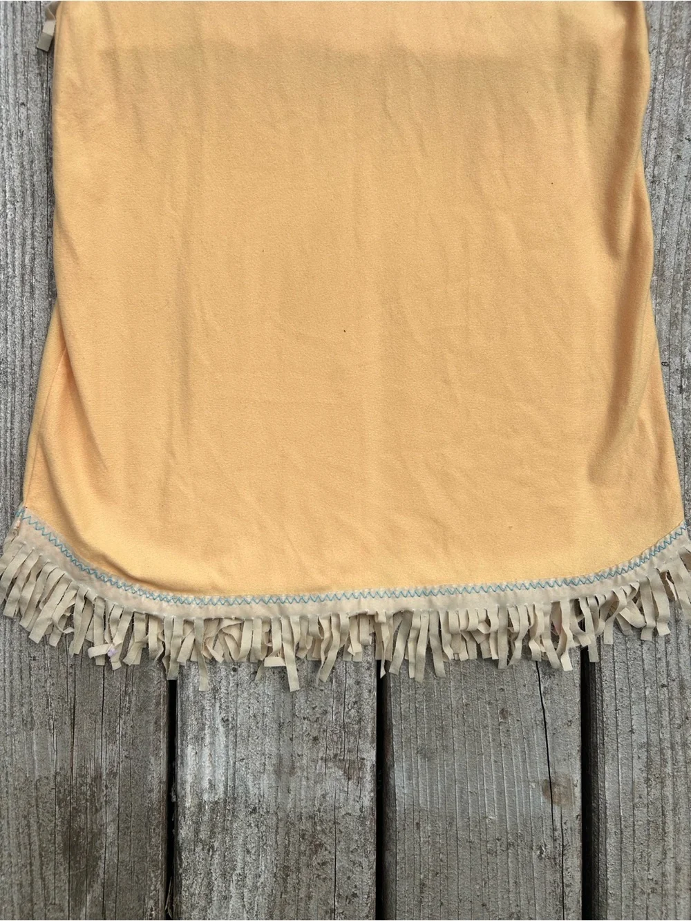 Vintage Disney Pocahontas Dress 90s Fringe Shirt Girls Size 7/8 Costume PJs